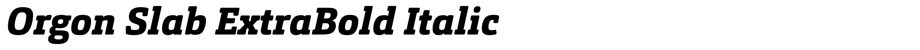 Orgon Slab ExtraBold Italic